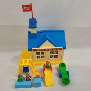 My Little School Schoolhouse Playset 1989 Vintage Spectra Toy Play Set & Figures